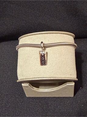 Kay Jewelers Silver XOXO Charmed Memory Tag Charm Bracelet